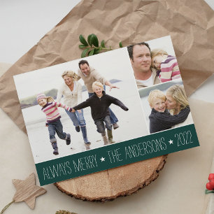 Starred   Holiday Photo Collage Card