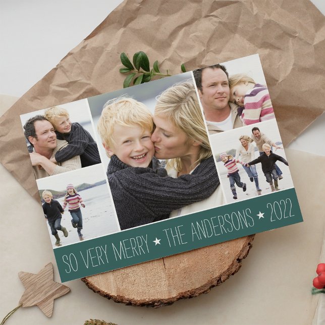 Starred | Holiday Photo Collage Card (Creator Uploaded)