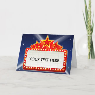 Starred Movie Marquee Customisable Card
