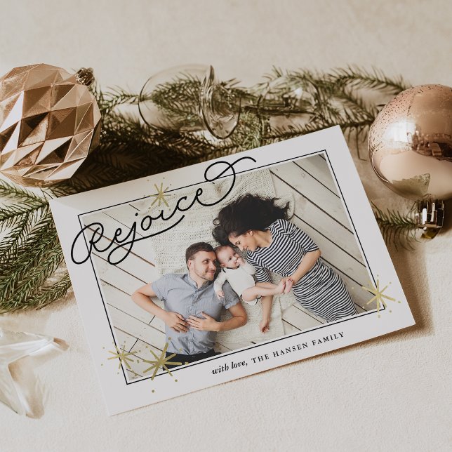 Starred Rejoice | Photo Holiday Card (Creator Uploaded)
