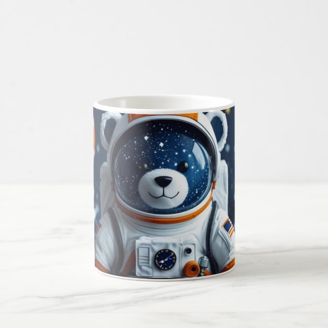Starry Astronaut Teddy Bear Coffee Mug (Center)
