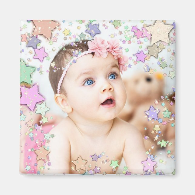 Starry Baby Photo Magnet (Front)