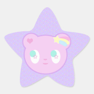 starry bear sticker