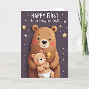 Starry Beary Best Dad Card