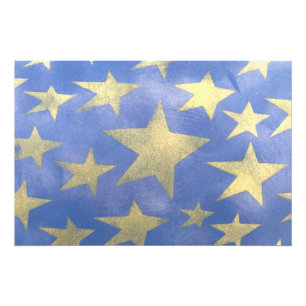 Starry Blue and Gold Photo Enlargement Print