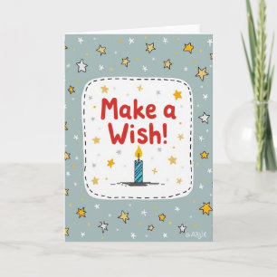 Starry Blue Birthday Card