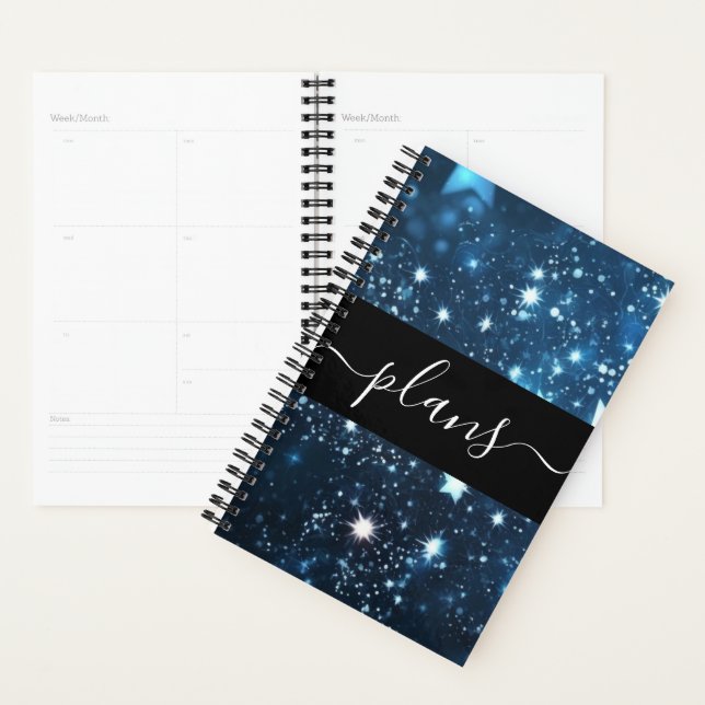 Starry Blue Sky Background Planner (Display)