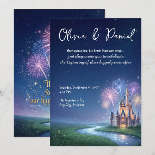 Starry Castle Fairytale Wedding Invitation