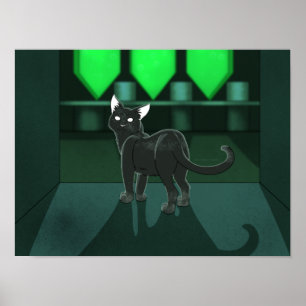 Starry Cat Poster