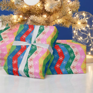 Starry Christmas stripes Wrapping Paper