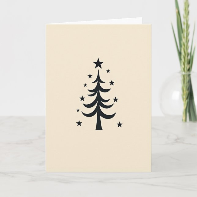 Starry Christmas Tree Card (Front)