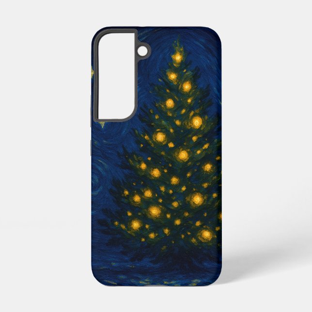 Starry Christmas Tree | Post-Impressionist Samsung Galaxy S22 Case (Back)