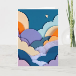 Starry Cloudscape Collage Card