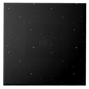 Starry Dark Night Sky Tile