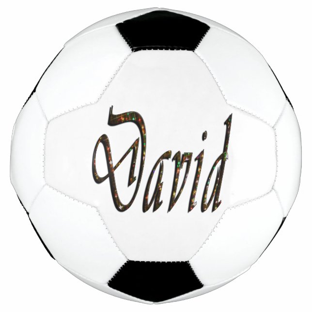 Starry Designed David Name, Soccer Ball (Front)
