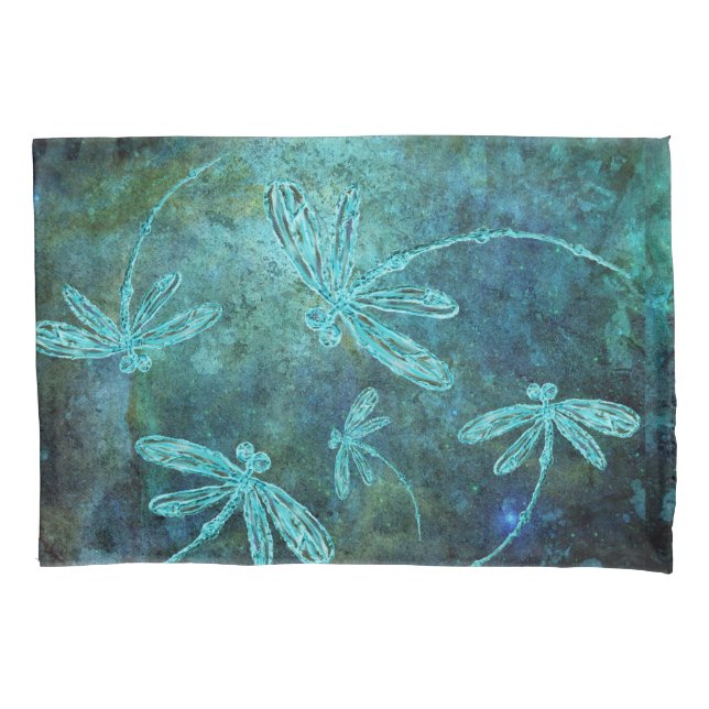 Starry Dragonfly Night Pillowcase (Front)