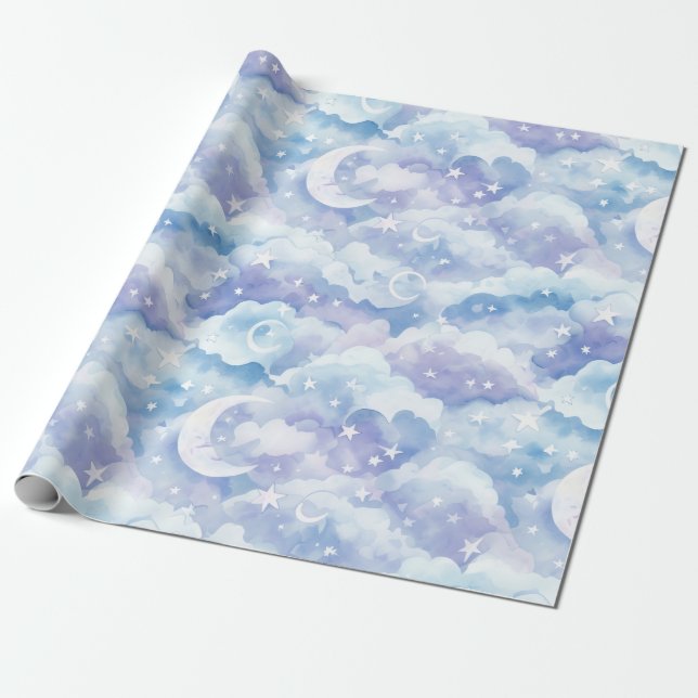 Starry Dreams Wrapping Paper (Unrolled)
