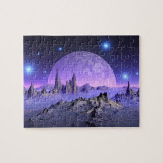 Starry evening - fantasy space landscape jigsaw puzzle