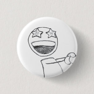 Starry Eyed 3 Cm Round Badge