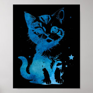 Starry Eyed Kitten Poster