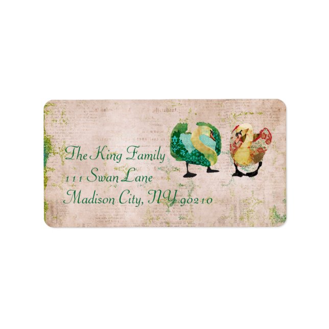 Starry Eyed Swans Address Label (Front)