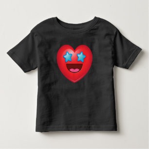 Starry Eyes Heart Emoji Toddler T-Shirt