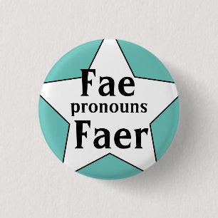 Starry Fae Faer Pronouns 3 Cm Round Badge