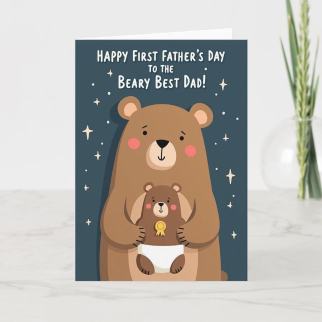 Starry Fathers Day Scene Card (Front)