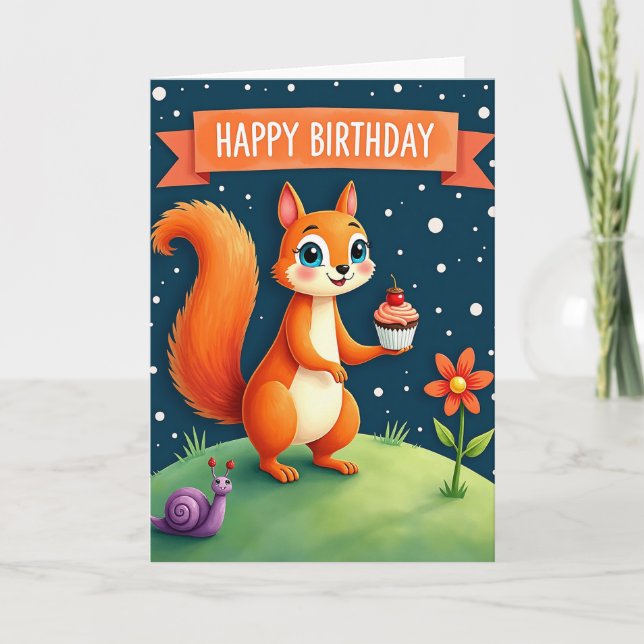 Starry Forest Birthday Card (Front)
