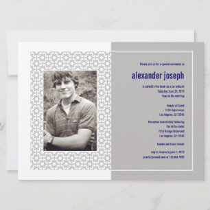 Starry Frame Bar Mitzvah (Extra Large) Invitation