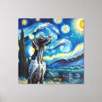 Starry German Shorthaired Pointer Dog Portrait