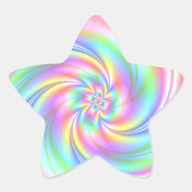 Starry Girl Pink Twirl Star Stickers (Front)