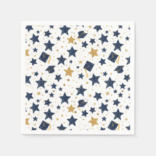 Starry Graduation Celebration Napkin