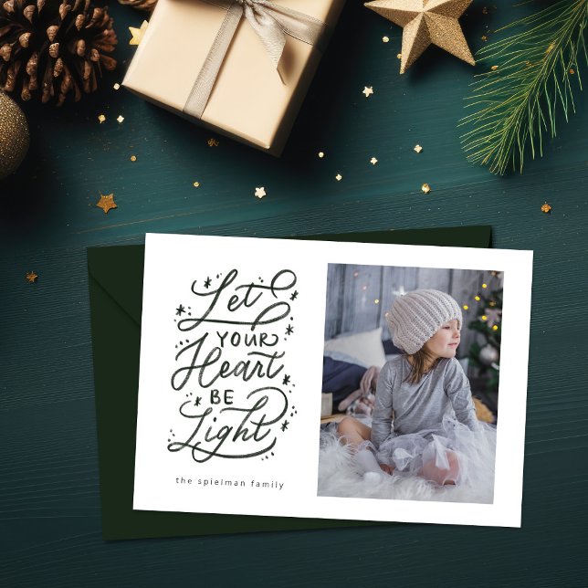 starry hand lettered holiday with 3 photo back card (Creator Uploaded)