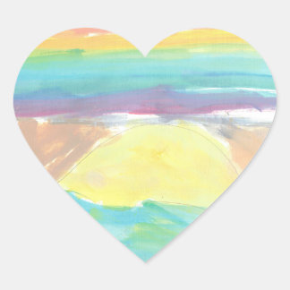 starry heart sticker