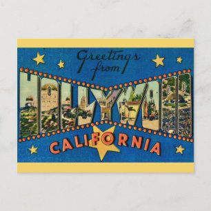 Starry Hollywood California Mug Postcard