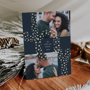 Starry Joy Two Photo Holiday Card