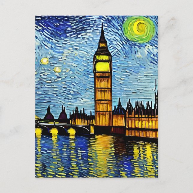 Starry London Night Postcard (Front)