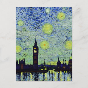 Starry London Night Postcard
