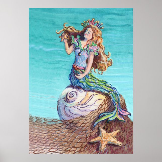 STARRY MERMAID by SHARON SHARPE Poster (Front)