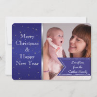 Starry Midnight Blue Elegant Custom Photo