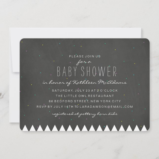 Starry Mountain Baby Shower Invitation (Front)