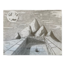 Starry Mountain Nightscape Poster – Fantasy