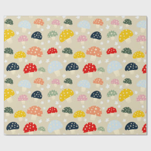 Starry Mushrooms Wrapping Paper