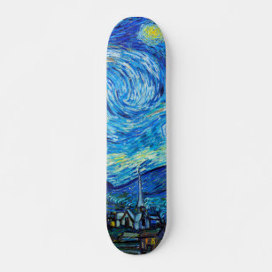 Starry Nigh Van Gogh Painting vibrant art Skateboard