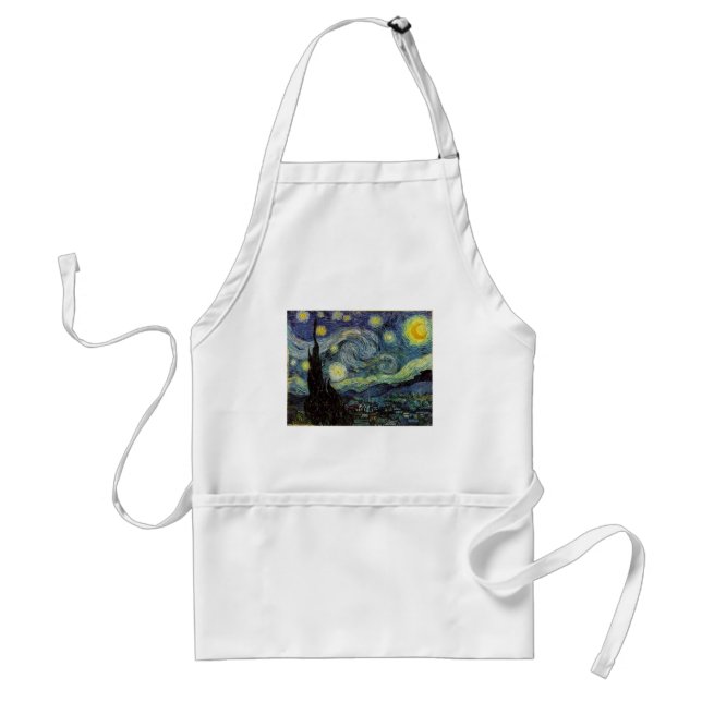 starry night,1889,Vincent van Gogh Standard Apron (Front)