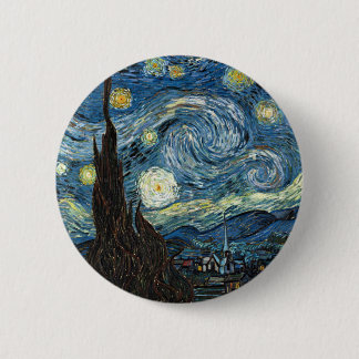 Starry Night 6 Cm Round Badge