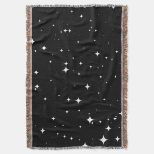 Starry Night 8K Seamless Pattern Throw Blanket