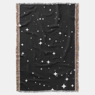 Starry Night 8K Seamless Pattern Throw Blanket