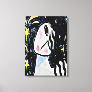 Starry Night Abstract Digital Painting Canvas Print